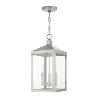 Nyack Three Light Outdoor Pendant in Brushed Nickel (107|20593-91)