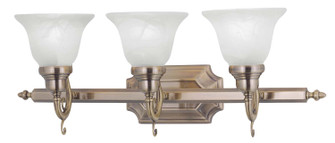 French Regency Three Light Bath Vanity in Antique Brass (107|1283-01)