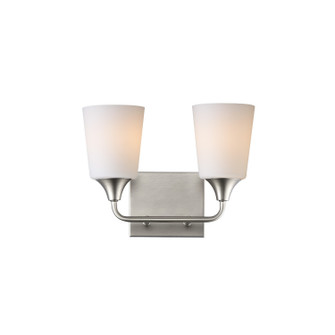 Hudson Two Light Bath Vanity in Satin Nickel (16|12882SWSN)