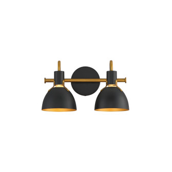 Dusk Two Light Wall Sconce in Black / Antique Brass (16|12342BKAB)