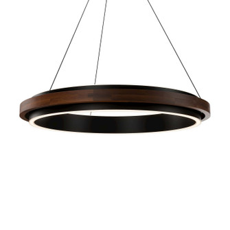 Delaney LED Pendant Chandelier in Black/Dark Walnut (281|PD-88536-BK/DW)