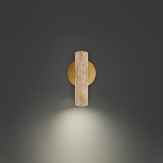 Holden LED Task & Reading Bed Light in Beige Travertine/Aged Brass (281|BL234608-WV/AB)