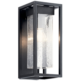 Mercer One Light Outdoor Wall Mount in Black with Silver Highlights (12|59061BSL)