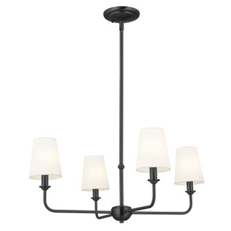 Pallas Four Light Chandelier in Black (12|52520BK)