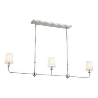 Pallas Three Light Linear Chandelier in Polished Nickel (12|52519PN)