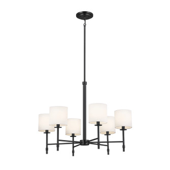 Ali Six Light Chandelier in Black (12|52500BK)