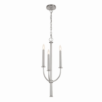 Florence Three Light Mini Chandelier in Polished Nickel (12|52496PN)