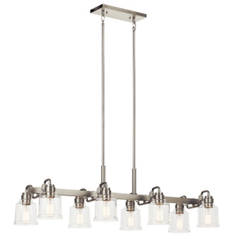 Aivian Eight Light Linear Chandelier in Nickel Textured (12|52400NI)