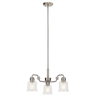 Aivian Three Light Chandelier in Nickel Textured (12|52397NI)