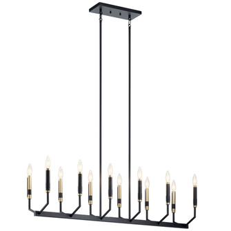 Armand 12 Light Linear Chandelier in Black (12|52350BK)