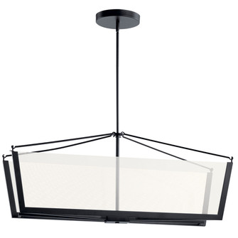 Calters LED Linear Chandelier in Black (12|52293BKLED)