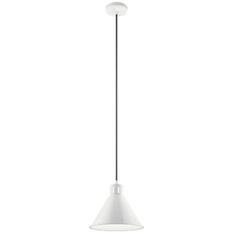 Zailey One Light Pendant in White (12|52176WH)