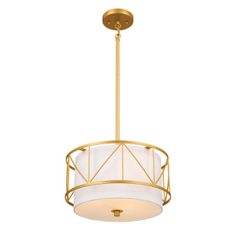 Birkleigh Three Light Pendant/Semi Flush in Classic Gold (12|52074CLG)