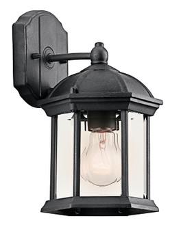 Barrie One Light Outdoor Wall Mount in Black (12|49183BK)