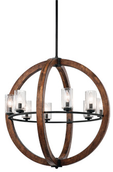 Grand Bank Eight Light Chandelier in Auburn Stained Finish (12|43190AUB)