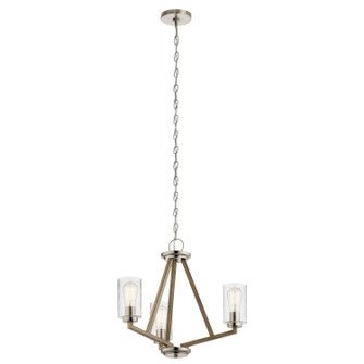 Deryn Three Light Chandelier in Distressed Antique Gray (12|43037DAG)