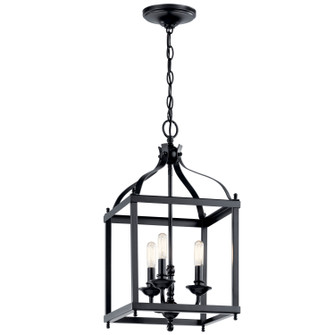 Larkin Three Light Foyer Pendant in Black (12|42566BK)