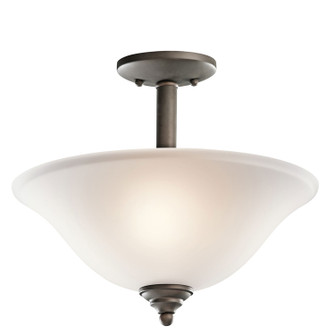 Wynberg Two Light Pendant/Semi Flush Mount in Olde Bronze (12|3694OZ)