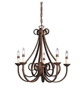 Dover Five Light Chandelier in Tannery Bronze (12|2021TZ)