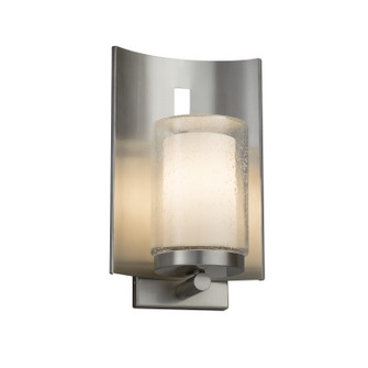 Fusion One Light Outdoor Wall Sconce in Brushed Nickel (102|FSN-7591W-10-OPAL-NCKL)