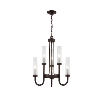 Fusion Six Light Chandelier in Dark Bronze (102|FSN-4343-CLFR-DBRZ)