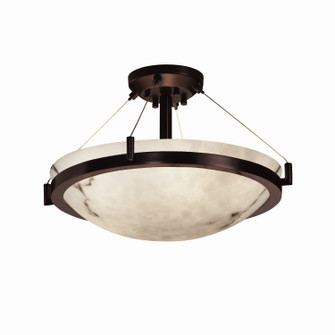 LumenAria Three Light Semi-Flush Mount in Dark Bronze (102|FAL-9681-35-DBRZ)