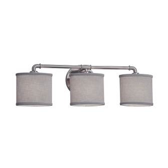 Textile LED Bath Bar in Brushed Nickel (102|FAB-8463-30-GRAY-NCKL-LED3-2100)
