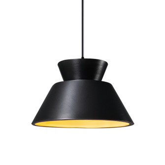 Radiance One Light Pendant in Carbon Matte Black with Champagne Gold (102|CER-6420-CBGD-MBLK-BKCD)