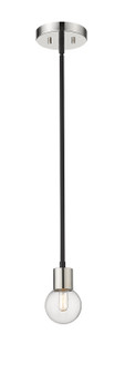 Neutra One Light Pendant in Matte Black + Polished Nickel (224|621MP-MB-PN)