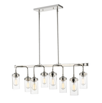 Calliope Eight Light Linear Chandelier in Polished Nickel (224|617-8L-PN)