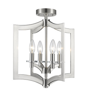 Zander Four Light Semi Flush Mount in Brushed Nickel (224|6008SFC-BN)