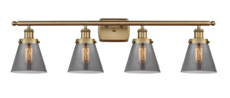 Ballston Urban Four Light Bath Vanity in Brushed Brass (405|916-4W-BB-G63)