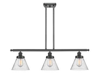 Ballston Urban Three Light Island Pendant in Matte Black (405|916-3I-BK-G44)