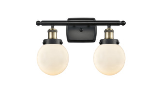 Ballston Urban LED Bath Vanity in Black Antique Brass (405|916-2W-BAB-G201-6-LED)