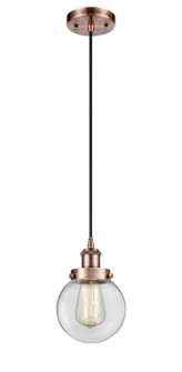 Ballston Urban One Light Mini Pendant in Antique Copper (405|916-1P-AC-G202-6)