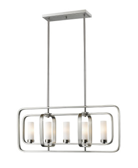 Aideen Five Light Linear Chandelier in Brushed Nickel (224|6000-5L-BN)