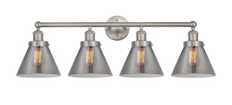 Edison Four Light Bath Vanity in Brushed Satin Nickel (405|616-4W-SN-G43)