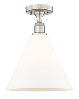 Edison One Light Semi-Flush Mount in Brushed Satin Nickel (405|616-1F-SN-GBC-121)