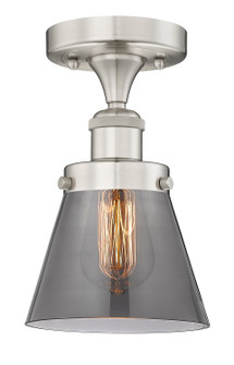 Edison One Light Semi-Flush Mount in Brushed Satin Nickel (405|616-1F-SN-G63)