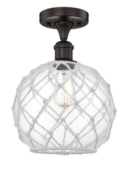 Edison One Light Semi-Flush Mount in Oil Rubbed Bronze (405|616-1F-OB-G122-10RW)