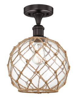 Edison One Light Semi-Flush Mount in Oil Rubbed Bronze (405|616-1F-OB-G122-10RB)