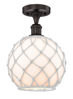 Edison One Light Semi-Flush Mount in Oil Rubbed Bronze (405|616-1F-OB-G121-10RW)