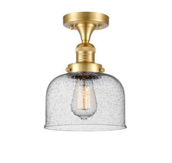 Franklin Restoration One Light Semi-Flush Mount in Satin Gold (405|517-1CH-SG-G74)