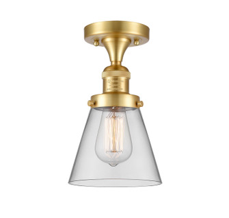 Franklin Restoration One Light Semi-Flush Mount in Satin Gold (405|517-1CH-SG-G62)
