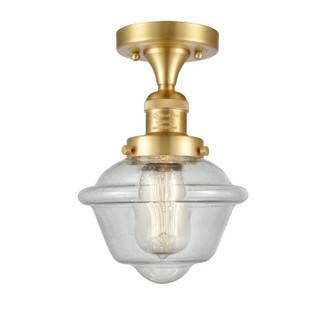 Franklin Restoration One Light Semi-Flush Mount in Satin Gold (405|517-1CH-SG-G534)