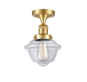 Franklin Restoration One Light Semi-Flush Mount in Satin Gold (405|517-1CH-SG-G532)