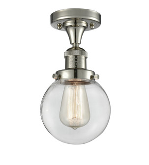 Franklin Restoration LED Semi-Flush Mount in Polished Nickel (405|517-1CH-PN-G202-6-LED)