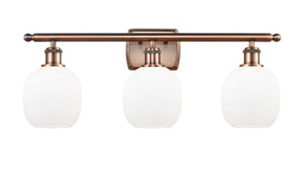Ballston Three Light Bath Vanity in Antique Copper (405|516-3W-AC-G101)