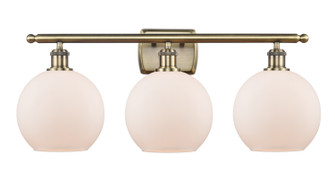 Ballston Three Light Bath Vanity in Antique Brass (405|516-3W-AB-G121-8)