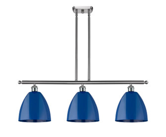 Ballston Three Light Island Pendant in Brushed Satin Nickel (405|516-3I-SN-MBD-9-BL)